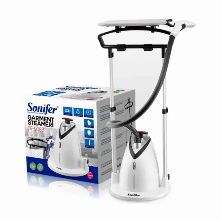 Sonifer SF-9086 Electric Garment Steamer – 2000W, 2.3L Water Tank, Double Hanging Pole