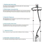 Sonifer SF-9086 Electric Garment Steamer – 2000W, 2.3L Water Tank, Double Hanging Pole