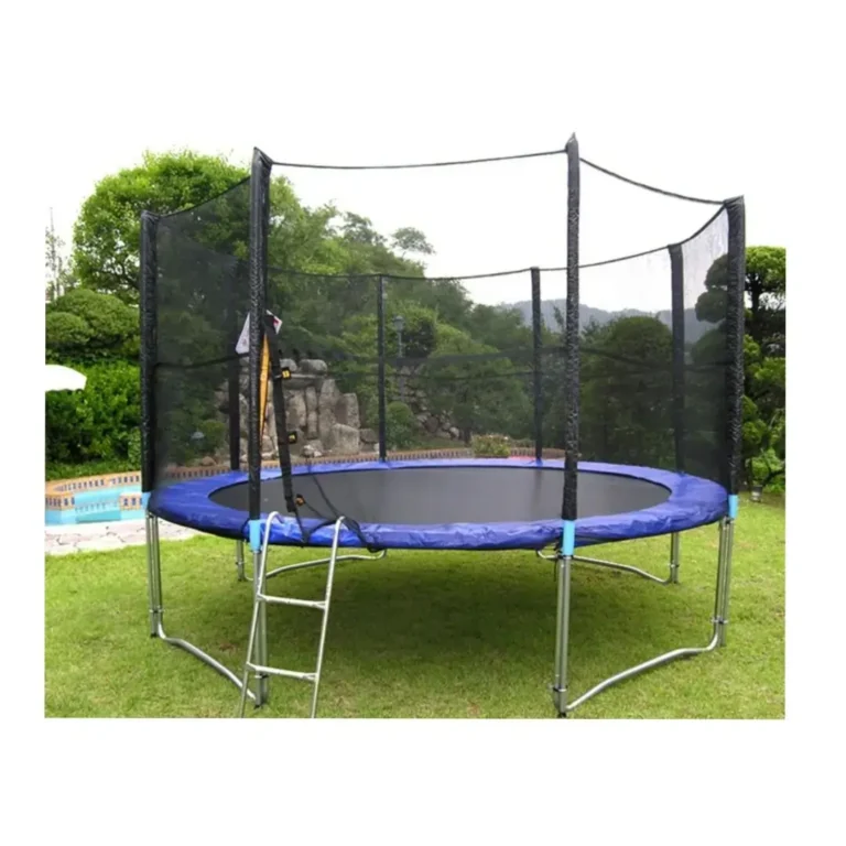 10ft Outdoor Trampoline with Safety Enclosure Net & Ladder – Round