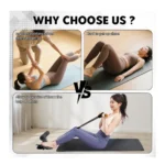 Portable Sit-Up Bar Foot Holder with Resistance Band – Ab Training Device