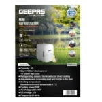 Geepas 10L Mini Refrigerator GRF63052 Portable AC/DC Fridge with Semiconductor Direct Cooling