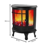 LED Decorative Fireplace – Dual Power Flame Effect Lantern