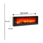 Portable Electric LED Fireplace – Realistic Flame Effect