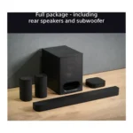 Sony Bravia HTS60 1000W Sound Bar System , 5.1ch 1000W Home Theater System 6 with Subwoofer & Wireless Rear Speakers – Dolby Atmos