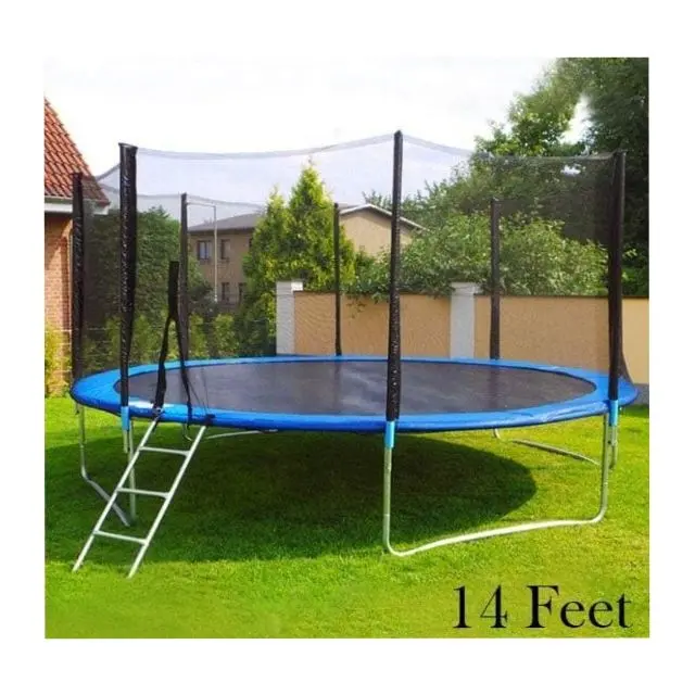 14ft Outdoor Trampoline with Safety Net and Ladder