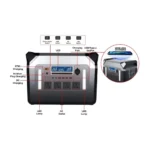 LC Star 3000W Portable Power Station 24V Solar Generator with Wireless Charging