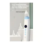 Electric Baby Nose Aspirator – USB Rechargeable Nose Cleaner with Adjustable Suction & 3 Soft Silicone Tips