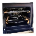 Digiwave DW 60cm Built-In Electric Oven Black Glass, Turbo Fan, Grill & Rotisserie with Timer