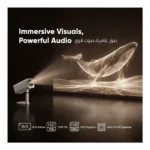 Green Lion Nova Smart Portable Projector 720P HD, Android, 100 ANSI Lumens, Wireless Mirroring, Bluetooth/Wi-Fi, Built-in Speaker, Auto Keystone, FHD Support, Remote Control