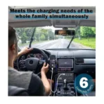 JBQ PulseDrive 200W Multifunctional Car Power Inverter Dual AC Outlets, USB & USB-C Fast Charging