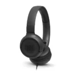JBL Tune 500 Wired On-Ear Headphones with Pure Bass Sound – Black