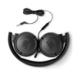 JBL Tune 500 Wired On-Ear Headphones with Pure Bass Sound – Black