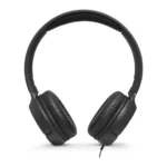 JBL Tune 500 Wired On-Ear Headphones with Pure Bass Sound – Black