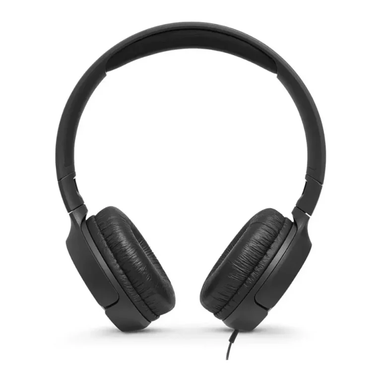 JBL Tune 500 Wired On-Ear Headphones with Pure Bass Sound – Black
