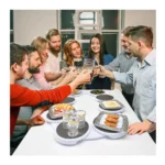 Lazy Susan Turntable Rotating Serving Tray 360° Rotation, Expandable 8-Plate Design