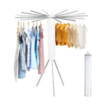 Foldable Tripod Laundry Hanger Rack  Portable Clothes Drying Stand