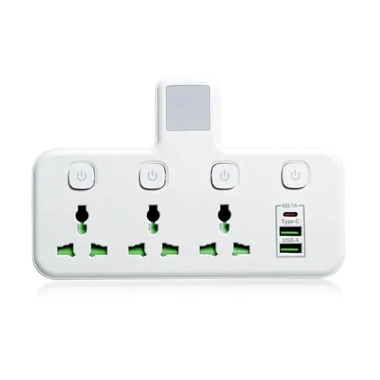 7-in-1 Multi-Port Converter Socket Extension Cable with Night Lamp