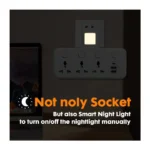 7-in-1 Multi-Port Converter Socket Extension Cable with Night Lamp