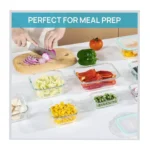 Vtopmart 18-Piece Glass Food Storage Containers Set (18 Containers + 18 Lids) – Borosilicate Glass Meal Prep Containers