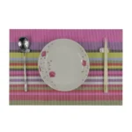 4PCS PVC Table Placemat Set 45×30cm Heat Resistant Basket Weave Dining Table Mats