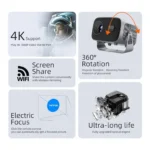 A10 Android Smart Mini Projector 720p HD, 4K Video Support, Wi-Fi, Bluetooth