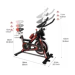 Indoor Exercise Bike Adjustable Height Spin Bike with LCD Monitor & Resistance Control