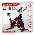 Indoor Exercise Bike Adjustable Height Spin Bike with LCD Monitor & Resistance Control