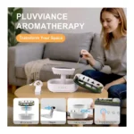 Cloud Rain Humidifier Water Drip 7 Color LED Rainfall Aroma Diffuser with Rain Sound, 250ml Auto Shut-Off Silent Night Lamp