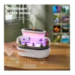 Cloud Rain Humidifier Water Drip 7 Color LED Rainfall Aroma Diffuser with Rain Sound, 250ml Auto Shut-Off Silent Night Lamp