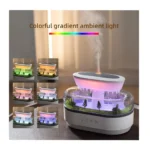 Cloud Rain Humidifier Water Drip 7 Color LED Rainfall Aroma Diffuser with Rain Sound, 250ml Auto Shut-Off Silent Night Lamp