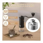 High Precision Manual Coffee Grinder Conical Burr, Stainless Steel, 35g Capacity