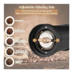 High Precision Manual Coffee Grinder Conical Burr, Stainless Steel, 35g Capacity