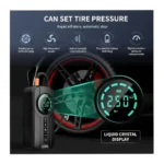 3-in-1 Car Jump Starter with 150 PSI Digital Tire Inflator 6000mAh USB Power Bank, LED Light & Type-C Charging