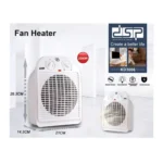 DSP KD3006 Fan Heater 2000W – Adjustable Thermostat Electric Space Heater