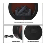 Portable LED Fireplace Lantern Flameless Realistic Flame Effect Tabletop Decor, USB & Battery Powered Electric Fireplace Lamp