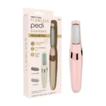 Pretty Girl Flawless Pedi Electronic Pedicure Tool – Rechargeable Callus Remover with LED Light, 2 Speeds & Roller Heads