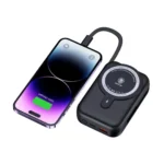 Green Lion Monaco 20000mAh MagSafe Power Bank 5W Magnetic Wireless Charging, 22.5W QC Fast Charge, 20W PD, Built-in Lightning Cable, LCD Display