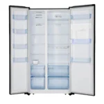 Hisense 750L Side-by-Side Refrigerator RC-75WS – Frost Free, Water Dispenser, Inverter Compressor, Black Glass