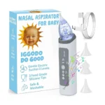 IGGODO Electric Baby Nasal Aspirator USB Rechargeable Nose Cleaner with 3 Suction Levels