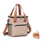 Insulated Lunch Bag for Men & Women Double Compartment Leakproof Cooler Bag with Shoulder Strap 7.3L