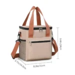 Insulated Lunch Bag for Men & Women Double Compartment Leakproof Cooler Bag with Shoulder Strap 7.3L