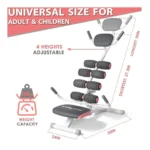 Multifunctional 3-in-1 Workout Chair Core & Abdominal Trainer, Back Stretcher & Inversion Therapy Chair with Adjustable Headrest