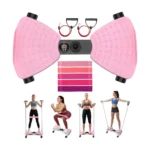 Adjustable Waist Twister Exercise Machine with Digital Display & 5 Resistance Bands Anti-Slip Ab Twister Board Home Fitness Equipment