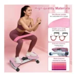Adjustable Waist Twister Exercise Machine with Digital Display & 5 Resistance Bands Anti-Slip Ab Twister Board Home Fitness Equipment
