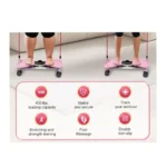 Adjustable Waist Twister Exercise Machine with Digital Display & 5 Resistance Bands Anti-Slip Ab Twister Board Home Fitness Equipment