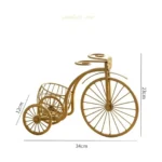 Metal Wine Rack with Glass Holder Tabletop Wine Bottle Stand, Modern Geometric Bar Display Organizer for Home, Kitchen & Dining Decor