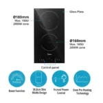 Midea 2-Burner 3500W Electric Built-In Induction Cooktop with Touch Control MC-ID3591-A2