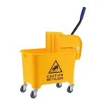 20L Commercial Mop Bucket with Squeezer & Wheels Heavy Duty Floor Cleaning Bucket with Wringer