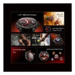 Oraimo Watch GT 1.43" AMOLED GPS Smartwatch OSW-852H Bluetooth Calling, 25-Day Battery, 3ATM Waterproof, 2 Replaceable Straps