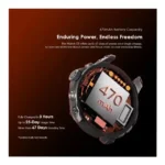 Oraimo Watch GT 1.43" AMOLED GPS Smartwatch OSW-852H Bluetooth Calling, 25-Day Battery, 3ATM Waterproof, 2 Replaceable Straps